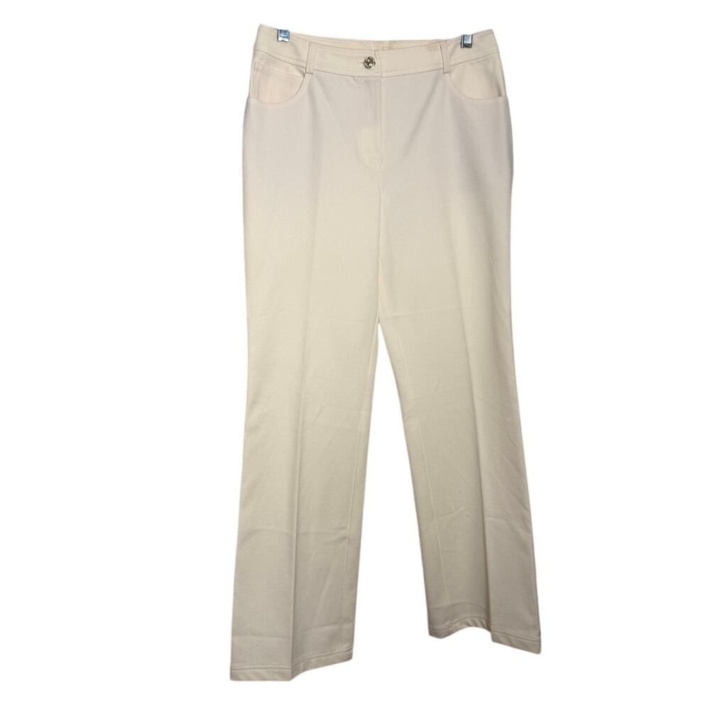 St. John Collection Cream Jeans Link on Back Pockets Women's Sz. 4